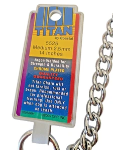 14" Würgekette Halsband für Hundetraining tolle Qualität geschweißter Stahl verchromt - Bild 1 von 2