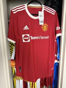 Adidas 21/22 Manchester United Fußball Trikot Herren Heim rot Größe Medium $ 130 H31090 - Bild 1 von 3