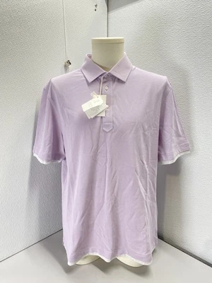 Brunello Cucinelli Hombres Algodón Piqué Polo Camiseta Talla XXL Lavanda Foto 1 de 4