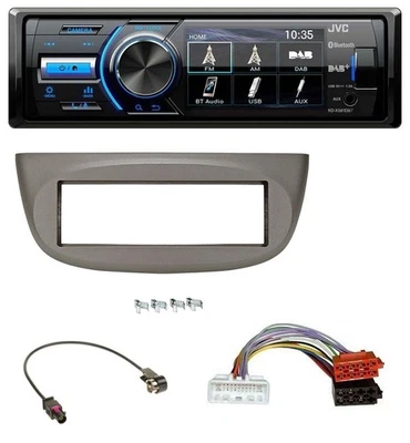 JVC Bluetooth MP3 USB DAB Autoradio für Renault Twingo ab 2015 beige-grau - Bild 1 von 4