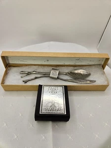 Vineyard Gardens USA Pewter Olive Spoon and Fork Set - Picture 1 of 11