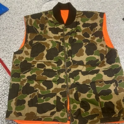 Birch Creek Outfitters Camouflage PufferVest Reversible Hunters Orange - Image 1 of 4