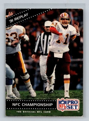 1992 Pro Set #63 NFC Championship Football Card - Image 1 of 2