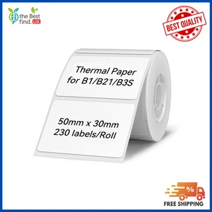 NIIMBOT Thermal Label Tape for B1 B21 B3S Printer, Waterproof 50x30mm, White - Picture 1 of 7