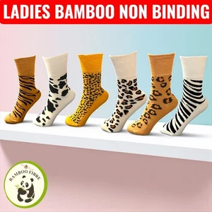 3/6 Paia Calze Donna Bambù Sciolte Top, Calze Antibatteriche Super Morbide 4-7 - Foto 1 di 18