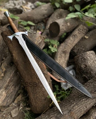 Espada vikinga afilada de acero al carbono SSB forjada a mano - Espada medieval lista para la batalla Foto 1 de 4