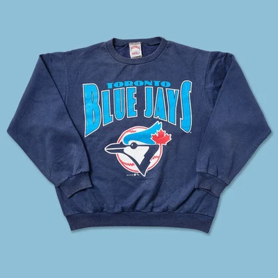 Toronto Blue Jays 90s Baseball Navy  Sweatshirt Reprint AN61407 - Image 1 of 2
