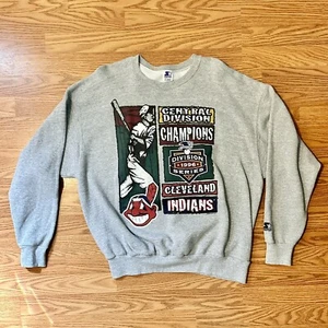 Vintage Cleveland Indians Central Division Starter Sweatshirt Größe XL 1996 MLB - Bild 1 von 3