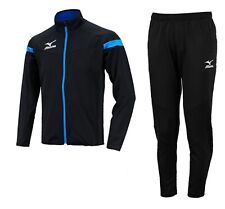 Mizuno Men Basic Training Suit Set Black Soccer Jacket Pant Jersey P2MC674309