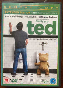 Ted DVD 2012 Cult Teddy Bear Comedy Film Movie w/ Mark Wahlberg Rental Version