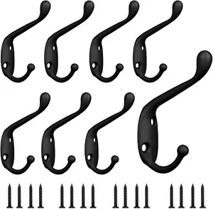 8 Vintage Wandhaken Kleiderhaken Garderobenhaken Huthaken Antiker Kleideraufhäng - Bild 1 von 6