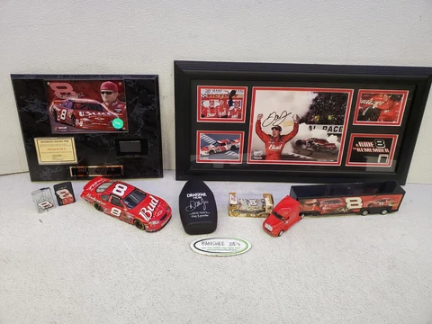 Nascar Dale Earnhardt Jr Autographed Drakkar Cologne A RIDE TO REMEBER plaque Cover