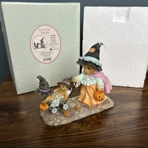 2013 Cherished Teddies 4034588 Halloween "Gwyneth Wee Witches Welcome" - Picture 1 of 10