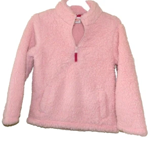 New Girls S 6-6X Pink Sherpa Jacket Wonder Nation 1/4 Zip Front Center Pocket - Picture 1 of 2