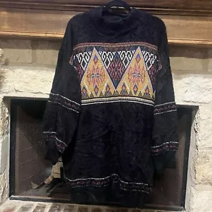ModCloth The Snuggle Is Real Fair Isle Sweater Dress Size Large - Picture 1 of 7