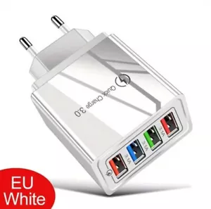 USB Schnellladegerät Netzteil Stecker Adapter 4-fach Mehrfachstecker Universal - Bild 1 von 5