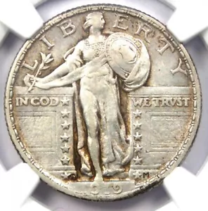 1919-D Standing Liberty Quarter 25C Coin - Certified NGC XF Detail (EF) - Rare! - Picture 1 of 5