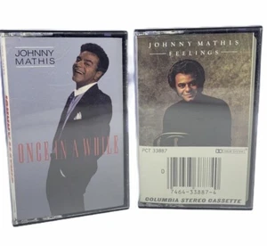 Cassette tape mix lot 2 vtg set music song Johnny Mathis once in awhile feelings - Picture 1 of 3