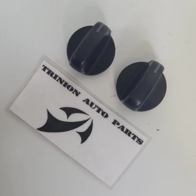 Juego de 2 perillas de calefacción de aire acondicionado negras Subaru Forester 1998-2001 OEM Foto 1 de 3