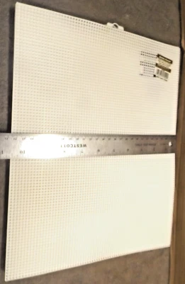 13 Sheet WHITE QUICK-COUNT Canvas 7 Count Mesh 10-1/2" x 13-1/2" NEW - Image 1 of 4