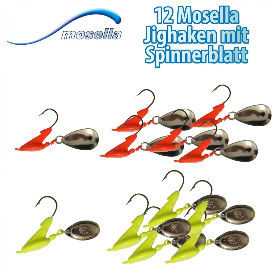12 Mosella Standup Jighaken mit Spinnerblatt 3/0 14g - Bild 1 von 1