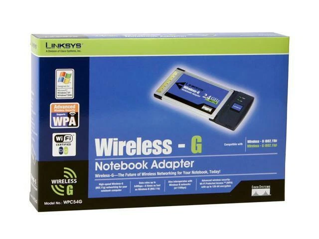 Linksys Wireless-G Notebook Adapter - Model WPC54G  - Image 1 of 1