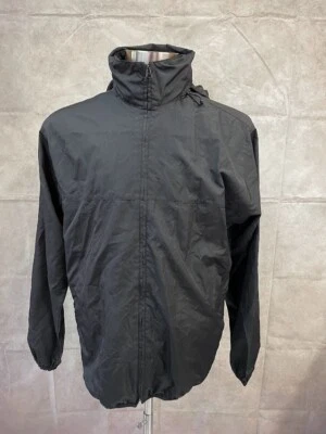 IZOD Golf Black Windbreaker Full Zip Lightweight Jacket Hooded Men's Size S - Image 1 of 4