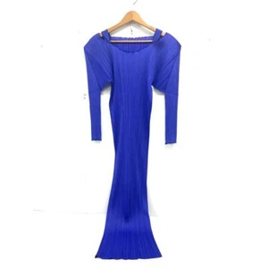Pleats please Issey Miyake long dress purple size 3 - Picture 1 of 8