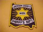JACKSON COUNTY MISSISSIPPI  POLICE PATCH  SHOULDER SIZE UNUSED  