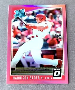 Harrison Bader 2017 Optic Pink Holo Rated Rookie RC #54 Cardinals , Yankees