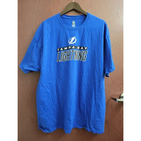 Tampa Bay Lightning NHL Hockey 2XL XXL Blue Tshirt, New Without Tags. Ships Free Cover