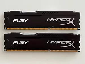 HyperX Fury 8GB (2x4GB) DDR3 1600MHz RAM HX316C10FBK2/8 - Picture 1 of 3
