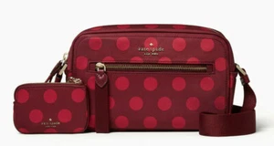 Kate Spade chelsea delightful dot camera Nylon Crossbody w/ Coin Card Case ~NWT~ - Picture 1 of 5