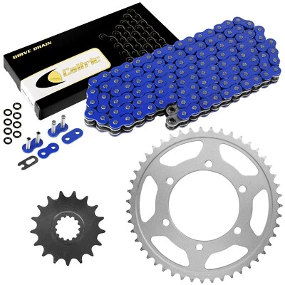 Kit de corrente e rodas dentadas O-Ring azul Caltric para Yamaha R1 YZF-R1 2009-2014 - Imagem 1 de 4