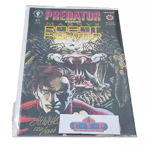 PREDATOR vs MAGNUS ROBOT FIGHTER 1 (NM 9.4) SIGNED by LEE WEEKS 1250/5000 - Picture 1 of 1