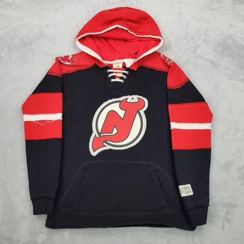 New Jersey Devils Sweater Boys Medium Pullover Hoodie Jersey Sweatshirt Youth Cover