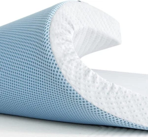 SUBRTEX Gel Infused Memory Foam Mattress Topper Washable Hypoallergenic Bamboo - Picture 1 of 10