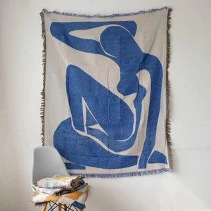 Throw Blanket Art Sofa Covers Modern Medium Multicolor Woven Machine Washable - Picture 1 of 29