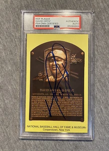BOSTON RED SOX- DAVID ORTIZ AUTOGRAPH HALL OF FAME PLAQUE CARD PSA SLAB 868 - Picture 1 of 1