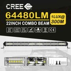 22Inch 418W Slim LED Light Bar Spot Flood Combo Driving Offroad 4WD Reserve 23''