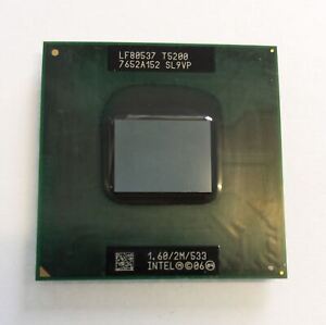 Intel Core 2 Duo Mobile CPU 1.60 GHz / 2M / 533 Mhz T5200 Dual Core SL9VP
