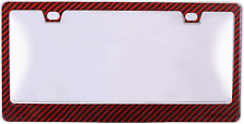 BLVD-LPF OBEY Your Luxury Genuine 100% Red Carbon Fiber License Plate Frame...
