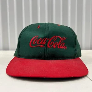Vintage Coca-Cola Snap Back Hat Dark Green and Red - Picture 1 of 8
