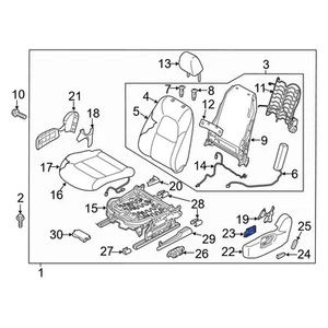 For Mazda CX-5 2017-2023 Mazda K15788158 Front Left Power Seat Switch - Picture 1 of 2
