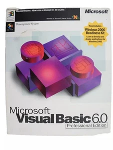 Microsoft Visual Basic Professional 6.0 PRO 6 BOX 4 Windows 7 10 11 203-00768 #6 - Picture 1 of 2