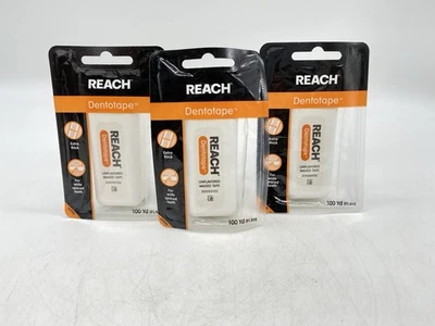 Fio dental encerado Reach Dentotape para dentes largos espaçados 100 jardas - LOTE de 3 - Imagem 1 de 4