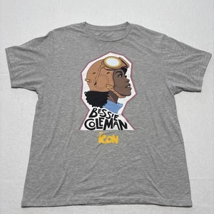 Camiseta Negra Mes Historia Icono Bessie Coleman Gris Gráfico Aviación Grande - Imagen 1 de 5