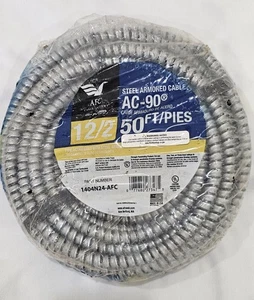 Atkore Solid AC-90   12/2 x 50 ft.  Steel Armored Cable - Picture 1 of 3