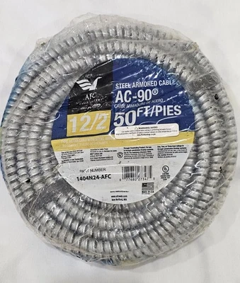 Atkore Solid AC-90   12/2 x 50 ft.  Steel Armored Cable - Image 1 of 3