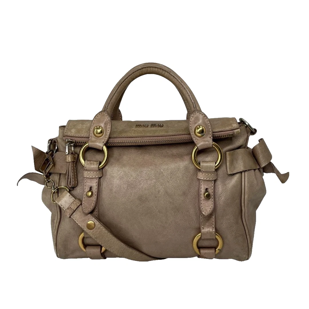 Miu Miu Bow Leather Exterior Bags & Handbags for Women for